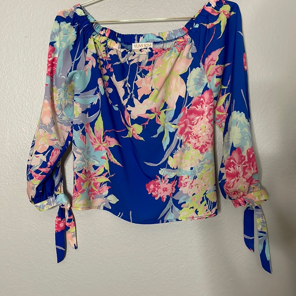 Yumi Kim Blue Hawaii Off Shoulder Top